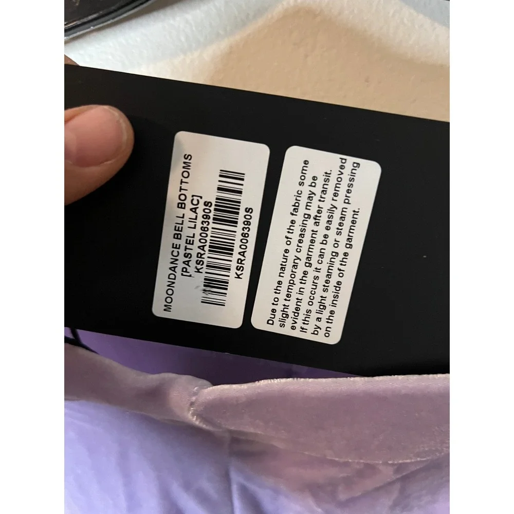 Killstar Moondance Bellbottom pastel lilac leggings - Picture 6 of 6